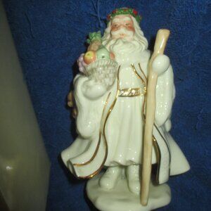 Lenox Classic Father Christmas 1999 Limited Edition Figurine 24 kt gold with Box